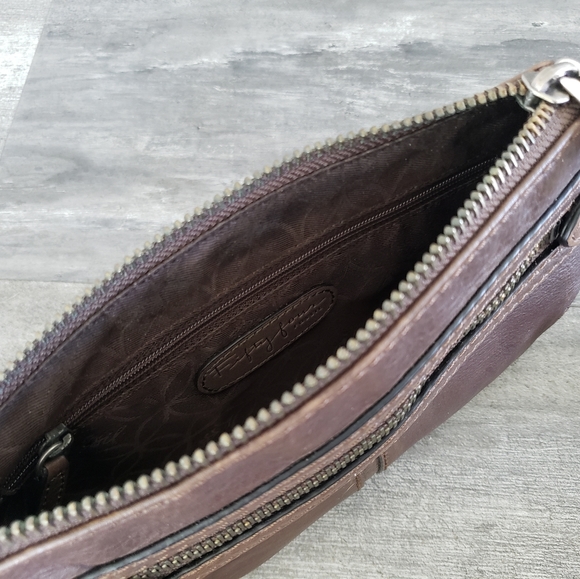 Chocolate Fossil Amanda Pouch Wristlet